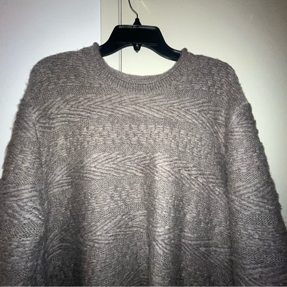 Abercrombie and Fitch Cozy Gray Knit Sweater pullover grey XL men’s - Picture 2 of 4